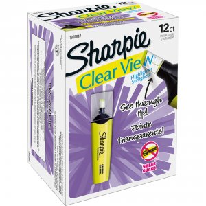 Newell SAN 2128227 Sharpie Clear View Highlighter Pack - Chisel Marker