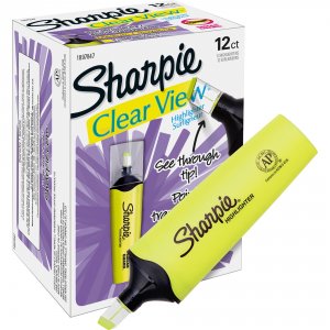 Newell SAN 2128227 Sharpie Clear View Highlighter Pack - Chisel Marker