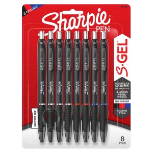 Dymo 2096148 Sharpie Gel 0.7mm 8ct B.asst