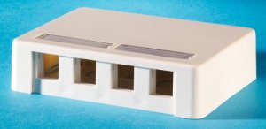 C2g KSSMB4 Fog White Surface Mount Box 4 Keystones