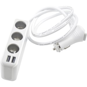 Worryfree 3SOC2USBCC-WHT Car Charger Adapter Splitter