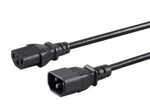 Monoprice 27306 Extension Cord - Iec 60320 C14 To Iec 60320 C13, 18awg