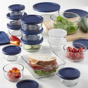 Anchor 13499L20 30 Pc. Food Storage Set W Navy