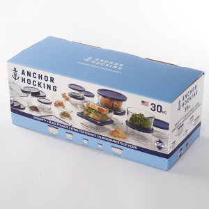 Anchor 13499L20 30 Pc. Food Storage Set W Navy