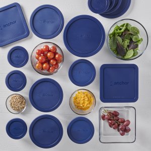 Anchor 13499L20 30 Pc. Food Storage Set W Navy