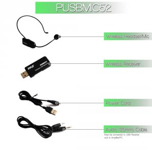 Pyle PUSBMIC52 Wrls Headset Mic Syst W Usb