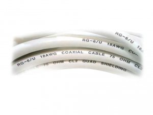 Monoprice 4057 Rg6 75ohm Coax Cable W F Type 3ft - Wht