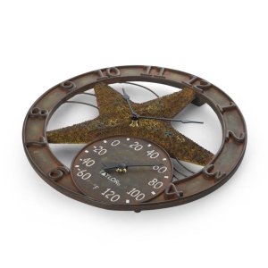 Elizabeth 98203 14 Starfish Clock W Thermomet