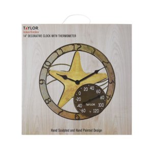 Elizabeth 98203 14 Starfish Clock W Thermomet