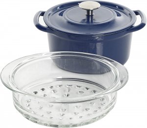 Gibson 126367.03 3qt Casserole W Glass Steamer