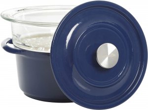 Gibson 126367.03 3qt Casserole W Glass Steamer