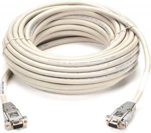 Black EYN257T-0015-FF Db9 Serial Null-modem Cable, Db9 Female