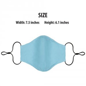 Generic GRPWFMC100LBWS 2pack Reusable Cloth Facemask-light Blue