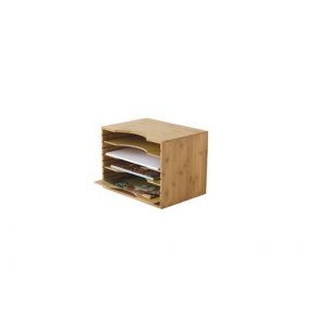 Clipper 811 Bamboo File Organizer W4 Dvdrs