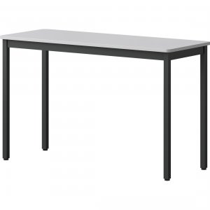 Lorell LLR 60753 Utility Table - Gray Rectangle, Laminated Top - Powde