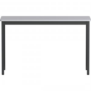 Lorell LLR 60753 Utility Table - Gray Rectangle, Laminated Top - Powde