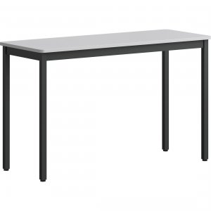 Lorell LLR 60753 Utility Table - Gray Rectangle, Laminated Top - Powde