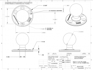 Ram RAM-D-101U-2461 Ram Mount, Ram Mount With 75x75 Mm Vesa Plate