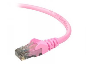 Belkin A3L980-50-PNK-S 50ft Cat6 Snagless Patch Cable, Utp, Pink Pvc J