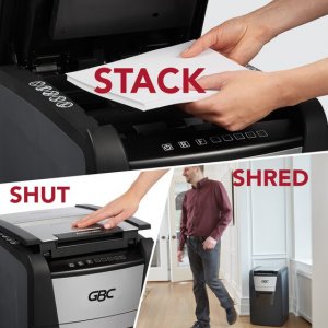 Acco GBC WSM1757604 Gbc Autofeed+ Home Office Shredder, 150x, Super Cr