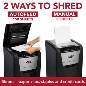 Acco GBC WSM1757604 Gbc Autofeed+ Home Office Shredder, 150x, Super Cr