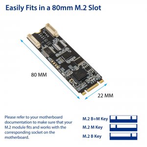 Syba SI-ADA15070 Rs-232 Rs-422485 M.2 B+m Card