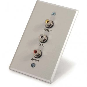 C2g BC-41013 Single Gang Composite Video + Stereo Audio Wall Plate - B