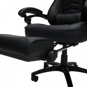 Ofm RSP-110-BLK Respawn Recline Gaming Chrfootrest Blk