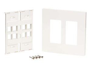 Tripp N080-208 Keystone Wall Plate 8-port Universal