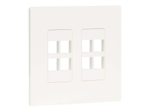 Tripp N080-208 Keystone Wall Plate 8-port Universal