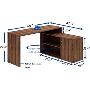 Lorell LLR 18315 L-shape Workstation With Cabinet - L-shaped Top - 29.