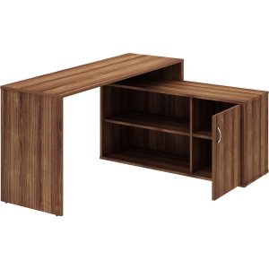 Lorell LLR 18315 L-shape Workstation With Cabinet - L-shaped Top - 29.