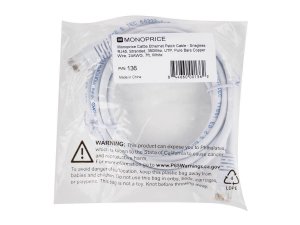 Monoprice 136 Cat5e 24awg  Cable_ 7ft White