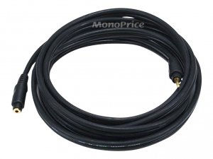 Monoprice 5588 Stereo M To Stereo F Ext Cable 10ft- Blk