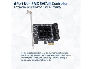 Syba SY-PEX40166 6 Port Sata Iii To Pcie 3.0 X1