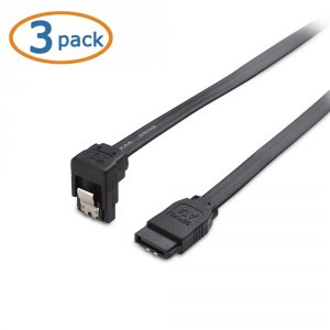 Cable 104008-BLK-18X3 3-pack 90 Degree Right Angle Sata Iii 6.0 Gbps S