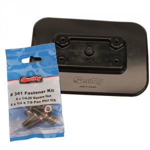 Scotty 341-BK Scotty 341-bk Glue-on Mount Pad Finflatable Boats - Blac