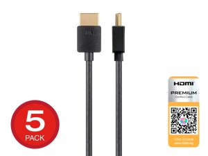 Monoprice 34206 4k Slim Certified Premium High Speed Hdmi Cable 6ft - 