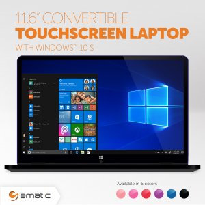 Ematic EWT127BU Ewt127 11.6 Laptop Blue