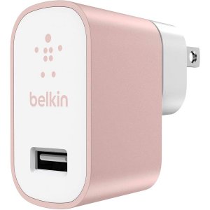 Belkin F8M731DQC00 Single Micro Wall Charger,unvrsal,5v,2.4a,rose Gld