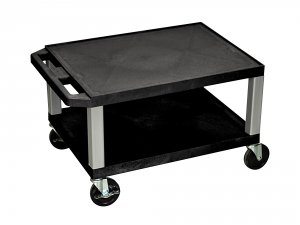 Luxor WT16-N 16h Av Cart - Two Shelves - Nickel Legs