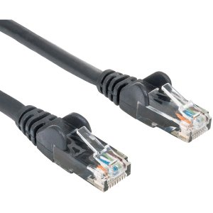 Intellinet 342049 3 Ft Black Cat6 Snagless Patch Cable