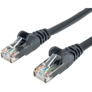 Intellinet 342049 3 Ft Black Cat6 Snagless Patch Cable