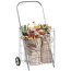 Home 4672003 2 Wheel Small Tote Cart Wht  F