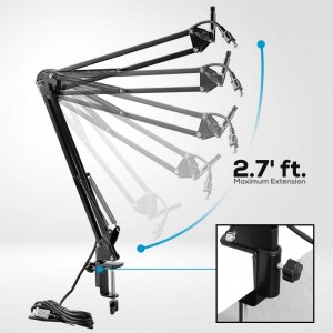 Pyle PMKSHUSB04 Suspension Mic Boom Stand