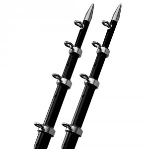 Taco NWCWR-58989 Taco 15' Blacksilver Outrigger Poles - 1-18 Diameter