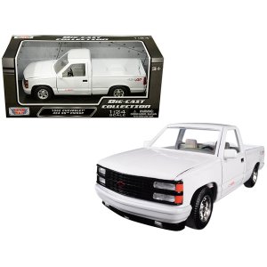 Motormax 73203w 1992 Chevrolet 454 Ss Pickup Truck White 124 Diecast M