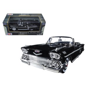 Motormax 73267bk 1958 Chevrolet Impala Convertible Black 124 Diecast M