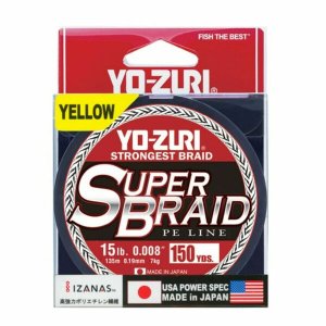 Yozuri YZ SB 15LB YL 150YD Yo-zuri Super Braid 150 Yard Spool High Vis