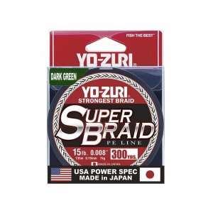 Yozuri YZ SB 15LB DG 300YD Yo-zuri Super Braid 15lb Dark Green 300 Yar